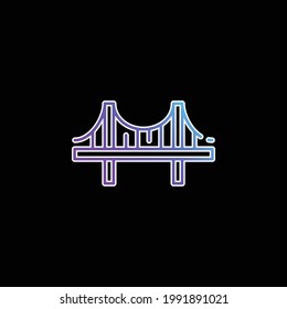 Bridge blue gradient vector icon