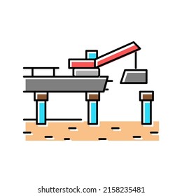 bridge building color icon vector. bridge building sign. isolated symbol illustration