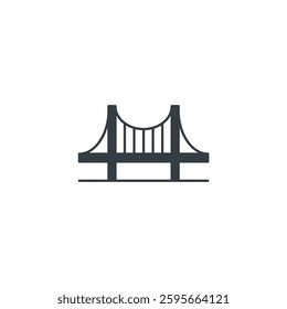 Bridge Building icon symbol vector illustration isolated on white background