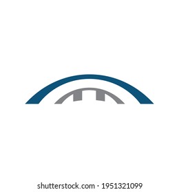 Bridge building Logo Design Template Vector Icon