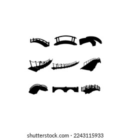 Bridge building set illustration design