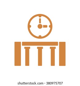 
Bridge business icon, vector illustration.  Flat design style.