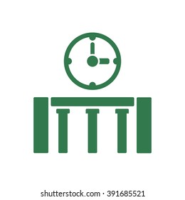 
Bridge business icon, vector illustration.  
