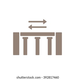 Bridge business  icon, vector illustration. Flat design style 