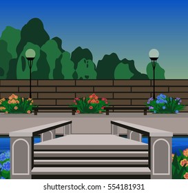 bridge in city parc