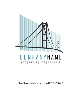 Bridge Logo Construction Logo Building Logo Stock Vector (Royalty Free ...