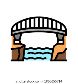 bridge concrete color icon vector. bridge concrete sign. isolated symbol illustration