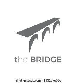 Bridge Connection Communications Concept Vector Logo Stock Vector ...