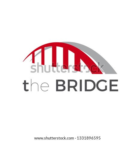 Bridge. Connection and communications concept. Vector logo
