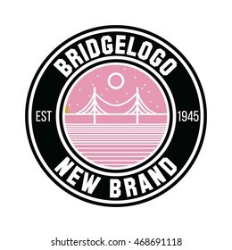 Bridge connection logo template