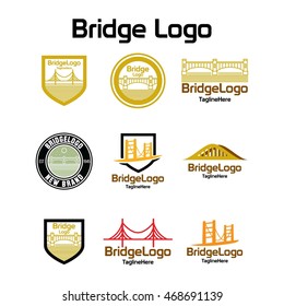 Bridge connection logo template