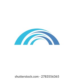 Bridge connection people vector logo design