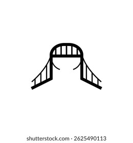 Bridge construction architecture vector logo design