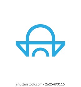 Bridge construction architecture vector logo design