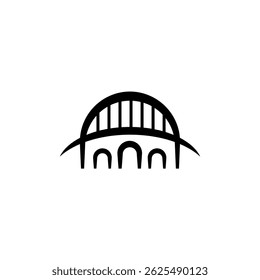 Bridge construction architecture vector logo design