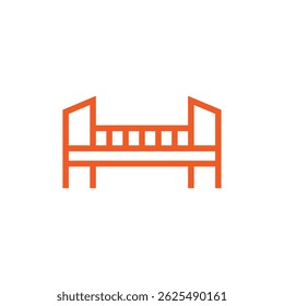 Construção de ponte arquitetura vetorial design de logotipo