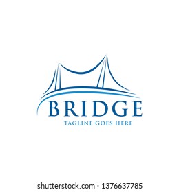 bridge construction building logo icon vector template