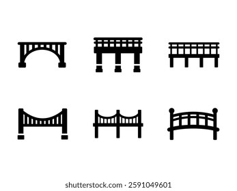 Bridge Construction Glyph Vector Icon
