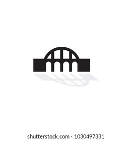 Bridge construction logo design vector