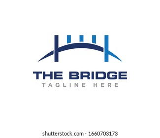 Vector de diseño del logotipo de construcción de puentes