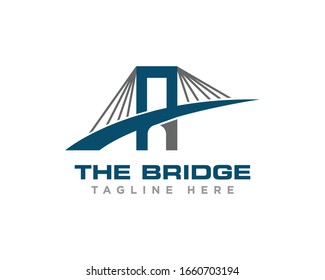 Bridge Construction Logo Icon Design Vector