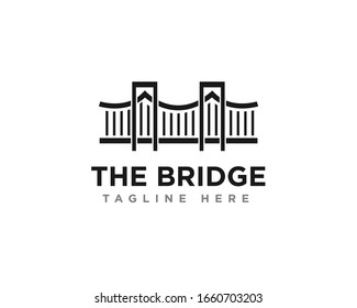 Bridge Construction Logo Icon Design Vector