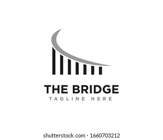 Bridge Construction Logo Icon Design Vector