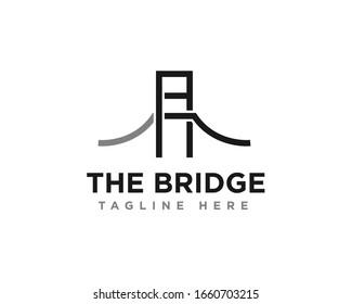 Bridge Construction Logo Icon Design Vector