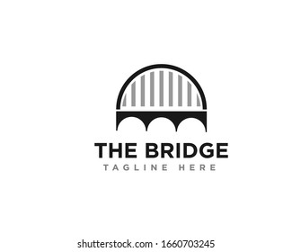 Bridge Construction Logo Icon Design Vector