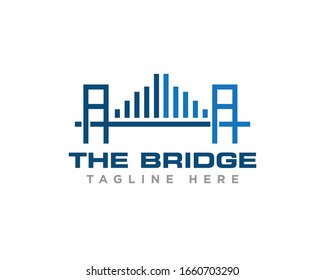 Bridge Construction Logo Icon Design Vector