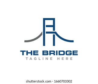 Bridge Construction Logo Icon Design Vector