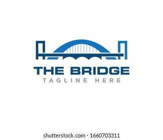 Vector de diseño del logotipo de construcción de puentes