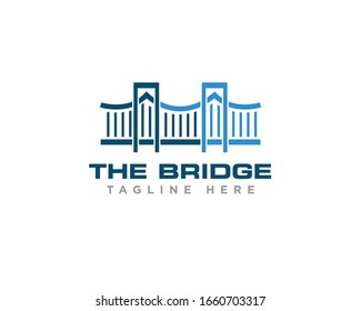Bridge Construction Logo Icon Design Vector
