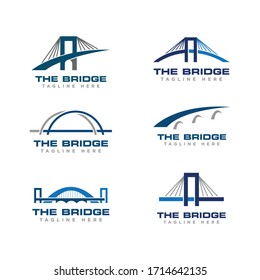 Bridge Construction Logo Icon Design Vector