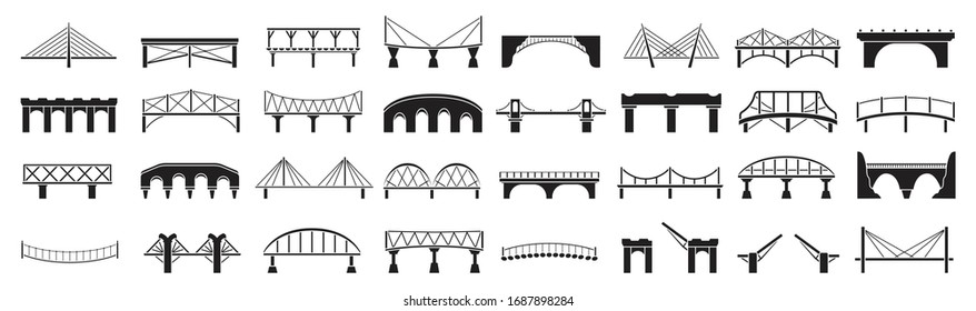 suspension bridge clipart black and white