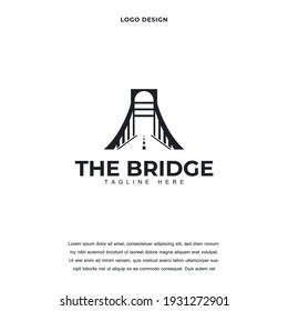 Bridge Corporation icon logo design vector illustration. Bridge Creative logo design color editable