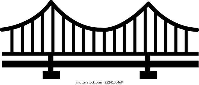 Bridge design trendy vector illustration on white background..eps