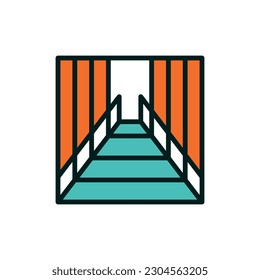 Logo creativo moderno de Bridge Dock Ship Line
