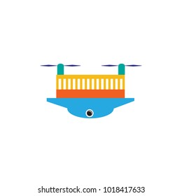 Bridge Drone Logo Icon Design