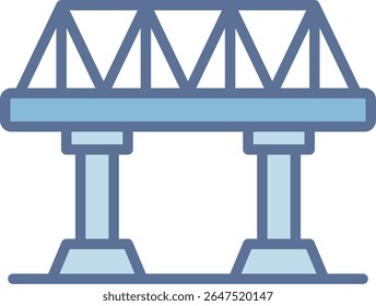 Bridge Filled Blue Tone Icon
