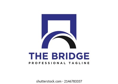 The Bridge Finance Business Logo vector icon symbol illustrations. This is creative idea of bridge which is symbol of connection business architect financial purposes etc. Multifunctional logo.