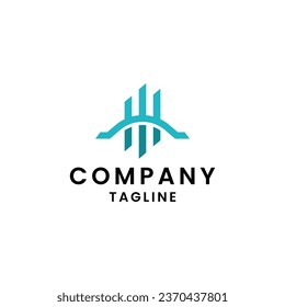 Bridge finance logo icon design template flat vector