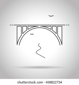 bridge flat line icon
