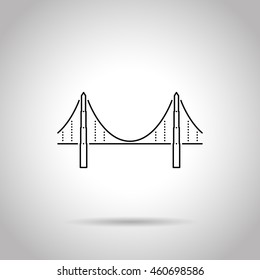 bridge flat line icon