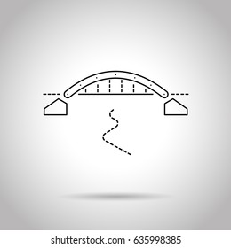 Bridge Flat Line Icon