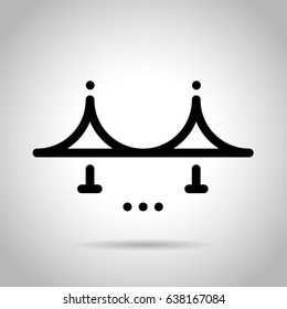 bridge flat line icon
