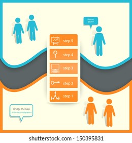 Bridge The Gap Infographics. Vector EPS 10