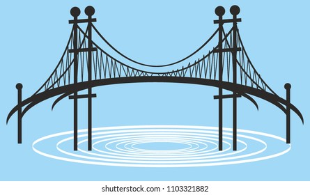 bridge graphic design vector art