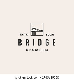 ilustración de icono vectorial del logotipo vintage del puente