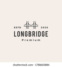 bridge hipster vintage logo vector icon illustration